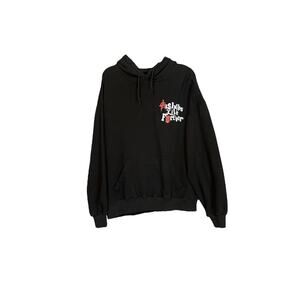 ALF Hoodie Black White Red Logo -Size Large